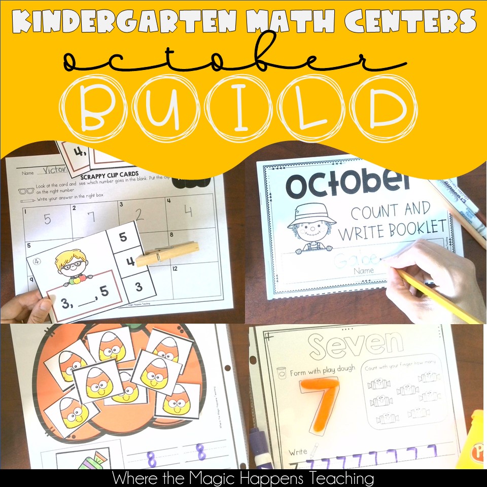 October Math Centers for Kindergarten