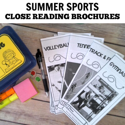 Summer Sports Close Reading Activities